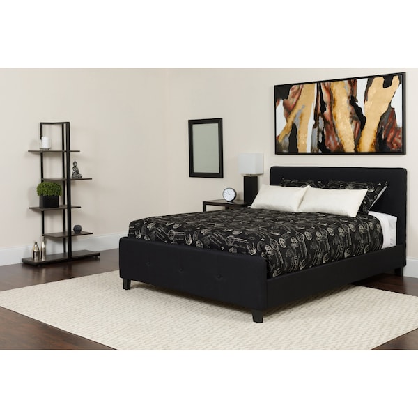 Flash Furniture Queen Platform Bed Set, Black HG-BMF-23-GG - main